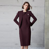 AD安可拉红色西装连衣裙两件套女士职业装2024新款公务员工作服秋 商品缩略图4