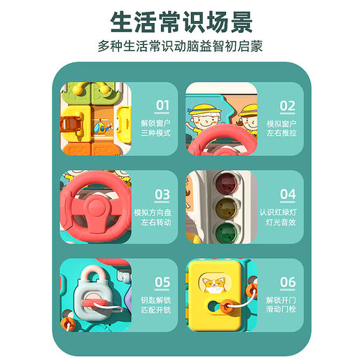 【蒙氏忙碌书，自由探索小达人】新品蒙氏忙碌书 ABS材质 多功能思维启蒙早教 益智学习机 婴幼儿玩具-QQ 商品图2
