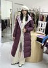 74YRDB155#拼皮连帽羽绒长款 商品缩略图0