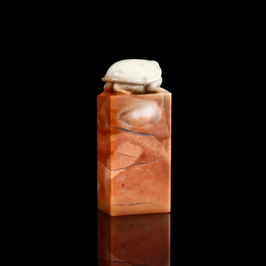 孤品2024008：手工精雕老挝石俏色龟钮扁章-2.2*3.0*7.5cm练字落款送礼佳品 商品图2