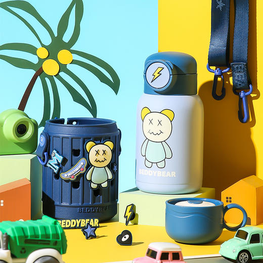 【一般贸易】杯具熊豌豆儿童保温杯(闪电熊）630ML 商品图1