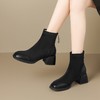 ZHR则则时尚气质厚底增高短靴时装靴子2024新款百搭通勤优雅女鞋 商品缩略图4
