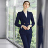AD正装女套装春季藏青色工作服气质青果领西装套裤时尚商务职业装 商品缩略图3