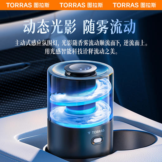 TORRAS/图拉斯 CF18旋转流雾车载香薰 汽车香水车内用香氛持久留香新款男士专用固体 下单后三天发货 商品图1