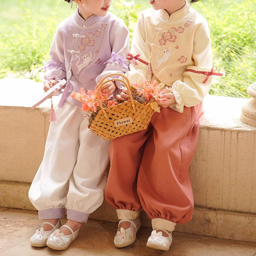 裁缝学苑TQ132女童汉服唐年服中国古风两件套装纸样儿童改良卫衣卫裤样板 商品图2