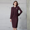 AD安可拉红色西装连衣裙两件套女士职业装2024新款公务员工作服秋 商品缩略图3