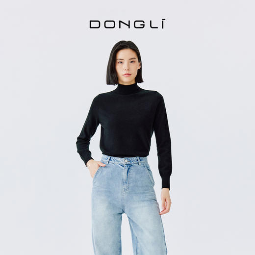 东黎 • 山羊绒女士秋冬全成型半高领套头衫 2594 商品图5
