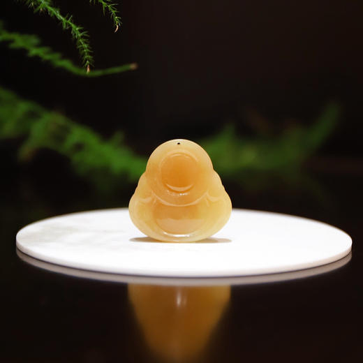 和田玉糖玉【笑佛】吊坠  配精美挂绳 商品图1