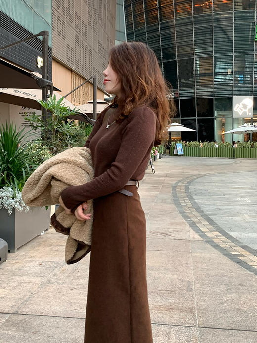 【百图lulu定制】【羊羔毛外套】羊毛毛 麂皮内里 防风保暖 时髦外套 商品图5