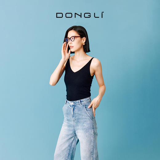 东黎 • 山羊绒女士秋冬V领吊带背心 3666 商品图1