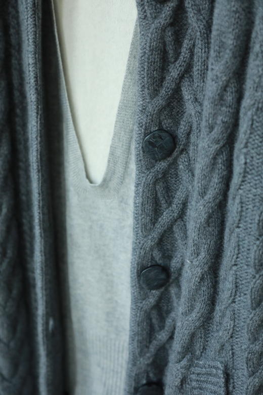 MAISON COVET 纯山羊绒重工绞花大衣外套 商品图12