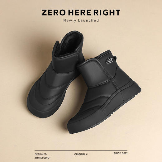 ZHR则则加绒保暖雪地靴防水厚底防滑女鞋2024冬季新款百搭棉鞋女 商品图7