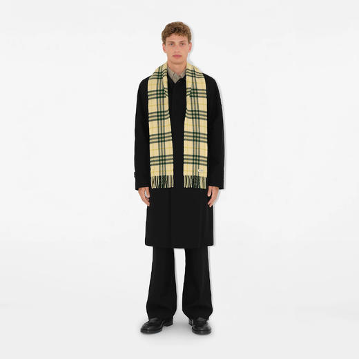 【一】BURBERRY 巴宝莉 男女通用窄版格纹羊绒围巾 格子色 8098725 C1490 商品图3