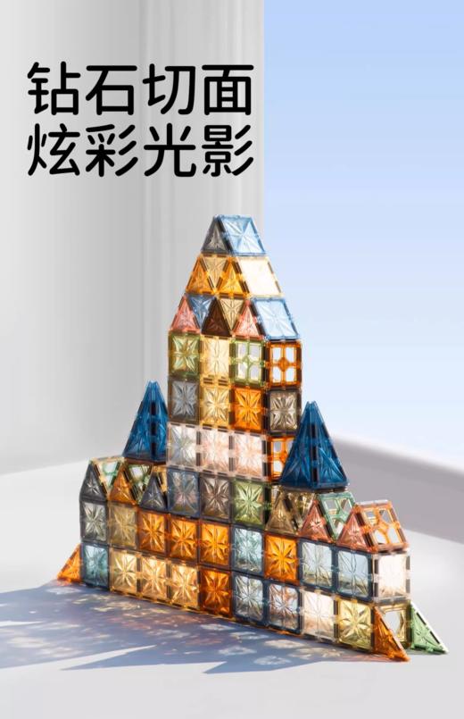 【冬日暖拥】曼龙mloong 磁力片 *15 片儿童积木益智玩具男女孩管道强磁贴片生日拼图礼物 商品图4