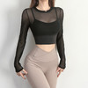 跃牌【禅语梵心】性感网纱圆领瑜伽服长袖跑步速干运动文胸CX2586 商品缩略图3