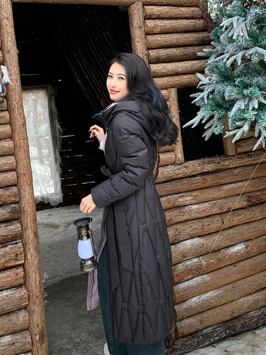 【百图lulu定制】【暖气片羽绒服】双面拼色 收腰显瘦 优雅气质长款羽绒服 商品图2