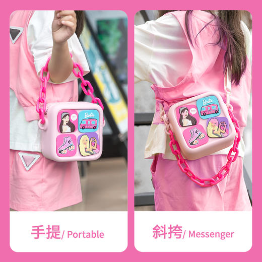 芭比娃娃联名儿童斜挎包，正版IP授权，手提单肩挎包包 商品图4