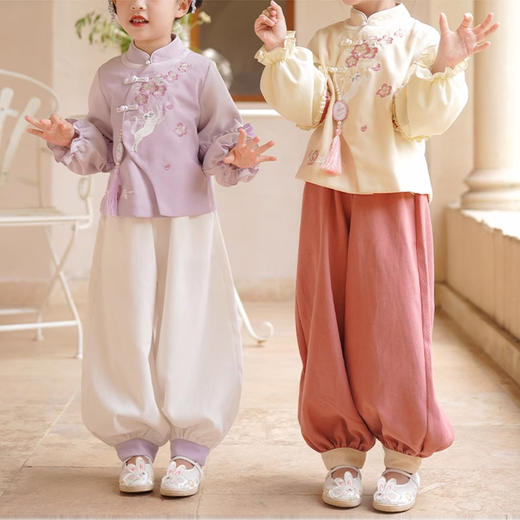 裁缝学苑TQ132女童汉服唐年服中国古风两件套装纸样儿童改良卫衣卫裤样板 商品图5