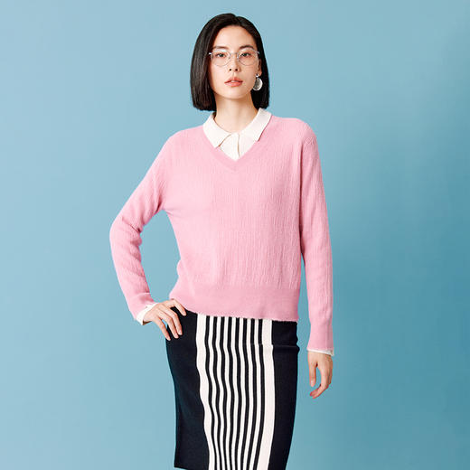 东黎 • 小山羊绒女士高尔夫系列提花格纹短裙 3437 商品图3