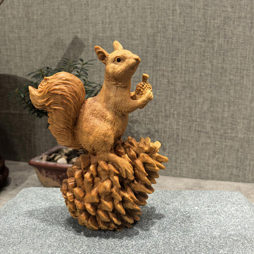 松鼠°黄杨木摆件 商品图1
