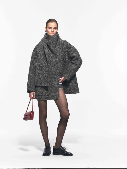 花灰围脖澳毛大衣 商品图2