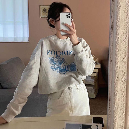 【秋冬款】加绒银狐绒韩版卫衣 韩里韩气穿搭氛围感 商品图5