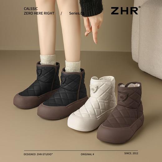 ZHR则则加绒保暖雪地靴厚底百搭防寒女靴冬季新款防滑防水棉鞋女 商品图8