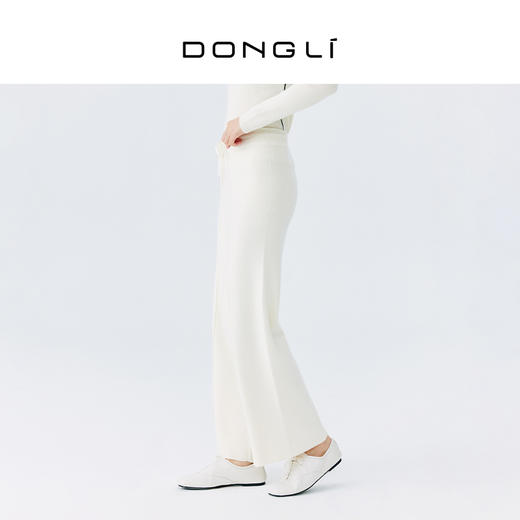 东黎 •  小山羊绒女士秋冬抽条宽松阔腿裤 21F14 商品图5