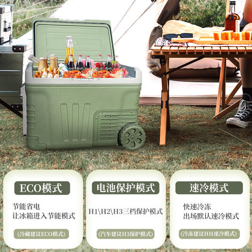 惠康车载冰箱压缩机制冷大货车家两用12v24v冷冻冷藏户外移动冰箱50L 商品图2