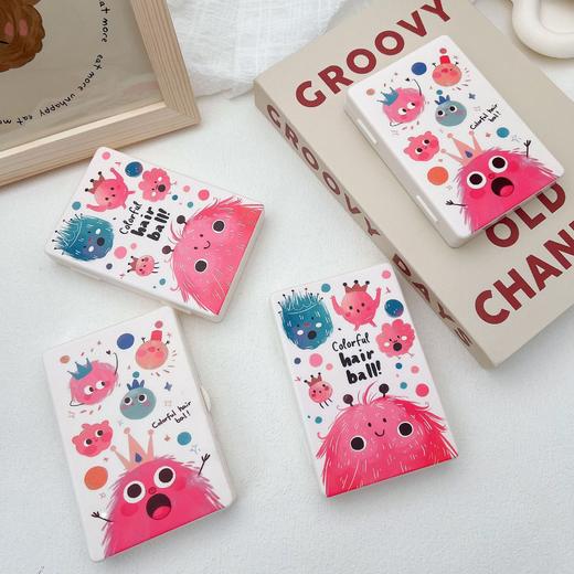 新款可爱卡通美瞳盒伴侣盒隐形双联眼镜盒8086四副装【图案混发】 商品图8