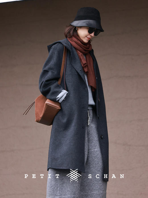 PETIT SCHAN小闪 #077 Downton abbey 唐顿庄园 意大利进口柔雾感麂皮绒小羊皮拼接渔夫帽 商品图4