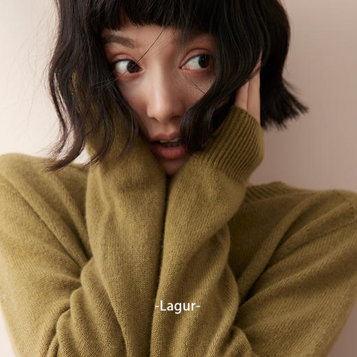 重磅推出！100%纯羊毛定纺织打底衫上衣套头毛衣纯色秋冬季女高级！ 商品图1