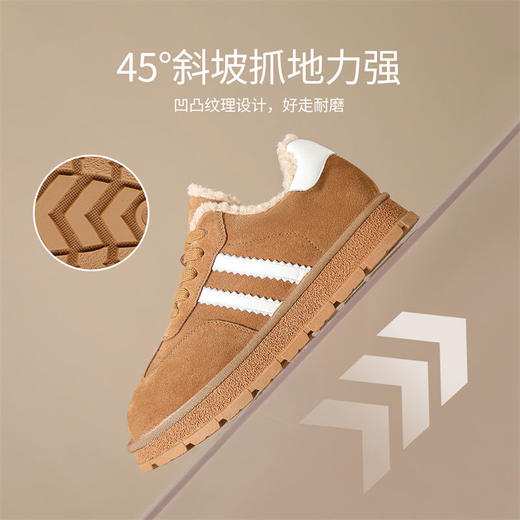 ZHR则则加绒保暖休闲鞋防滑防寒女鞋2024冬季新款ins百搭运动鞋女 商品图4