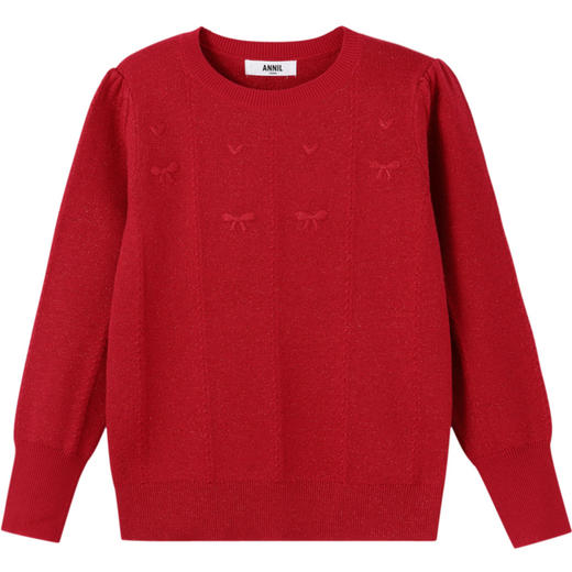 女童抗起球保暖毛衣冬季新款安奈儿童装实体店同款AG444634 商品图7