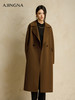 【商场同款】阿菁娜2024冬季新款简约双排两粒扣宽松轮廓大衣A30D211019 商品缩略图3