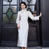 YG-2491米色复古风保暖毛绒领旗袍2024年冬季新款日常穿改良新中式 商品缩略图0