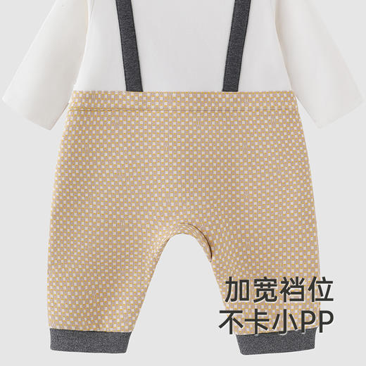 【商场同款】英氏婴儿衣服春夏长袖假两件男宝连体衣2025新款爬服 商品图3