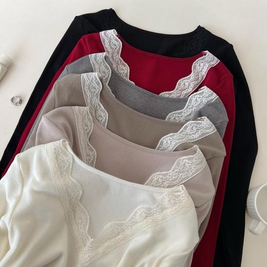 老米优品🎈3-5天！《V领蕾丝花边亲奢莱赛尔暖肤套装》会呼吸的好面料，轻，暖，柔。唯美设计爱不释手~~TZ241125B 商品图0