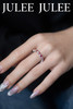 JULEE JULEE茱俪珠宝  18K白金彩虹蓝宝石戒指 商品缩略图4