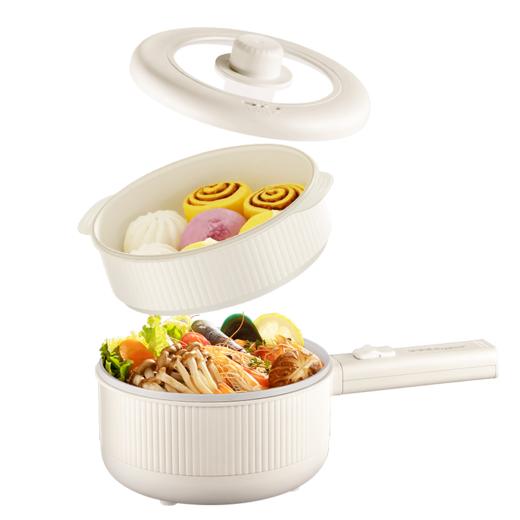 荣事达电蒸锅 电煮锅 电火锅 多功能锅家用电锅蒸包子锅电热锅10L升三层大容量多用途锅ZG081B（SGJW） 商品图1