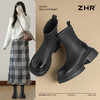 ZHR加绒女鞋复古2024秋冬新款厚底靴女通勤切尔西短靴 商品缩略图0