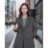 奢姿2024年冬季新款大码女装洋气西装领上衣胖妹妹休闲夹棉外套 商品缩略图3