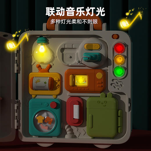 【蒙氏忙碌书，自由探索小达人】新品蒙氏忙碌书 ABS材质 多功能思维启蒙早教 益智学习机 婴幼儿玩具-QQ 商品图3