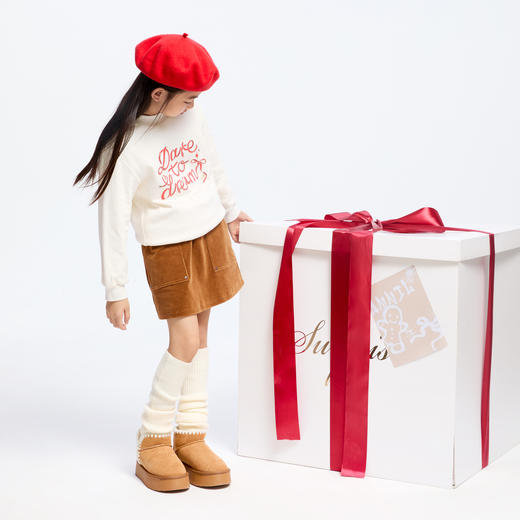 女童中领夹棉卫衣长袖冬季新款安奈儿童装实体店同款AG441817 商品图5