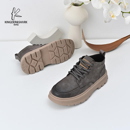 经典鲨2024年冬季新款男士加绒保暖舒适工装短靴棉鞋KF20-D55011 商品图3