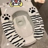 【超可爱！毛绒卡通粘贴式马桶垫】冬季高级羊羔绒又可爱马桶坐垫，亲肤绒面优选面料亲肤舒适，防水坐便器垫圈套家用QQ 商品缩略图0