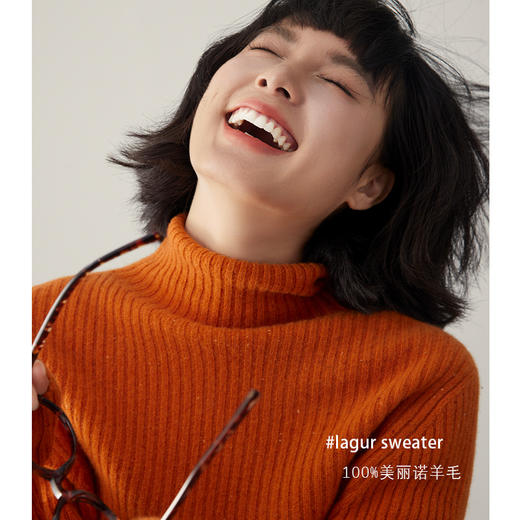 2024无缝一体100%羊毛浆果紫色系高领打底衫内搭上衣外穿毛衣羊毛衫女款！ 商品图3