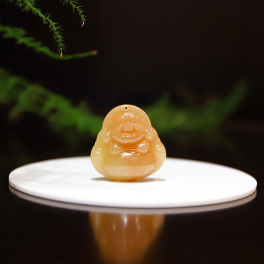 和田玉糖玉【笑佛】吊坠  配精美挂绳 商品图0