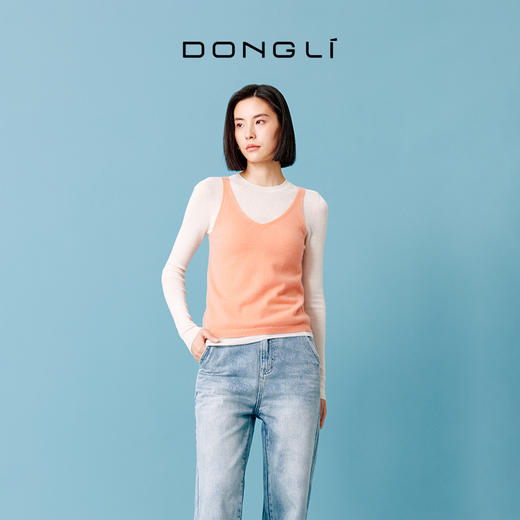 东黎 • 山羊绒女士秋冬休闲舒适打底背心 4087 商品图1