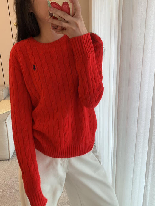 114-2 亲戚工厂 原材 80羊毛20羊绒 小马刺绣 圆领针织长袖 温润亲肤舒适 商品图11